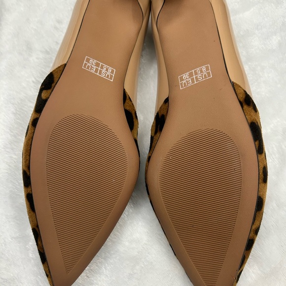 Leopard Print and Tan Women's Kitten Heels - Picture 5 of 7